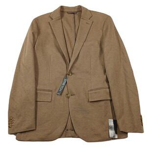 Alfani Heathered Knit Blazer Mens Small Brown Modern-Fit‎ Stretch Sport Coat NEW
